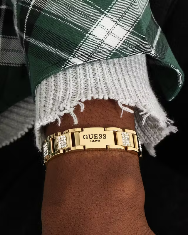 GUESS 15MM FRONTIER CRYSTAL BRACELET UMB79006