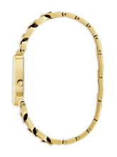 Load image into Gallery viewer, Guess Ladies Fame Triangle Case Gold Case & Band – GW0859L2