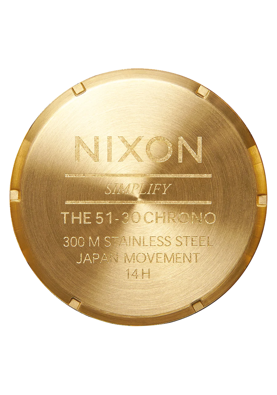 Nixon 51-30 Chrono - Gold / Red Dial