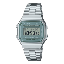 Load image into Gallery viewer, Casio Digital Vintage Urban Green Face Watch A168WA-3A