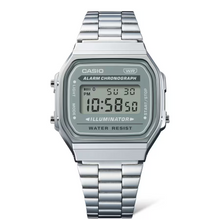 Load image into Gallery viewer, Casio Digital Vintage Urban Green Face Watch A168WA-3A