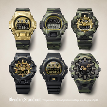 Load image into Gallery viewer, GA-700CMG-3A Green Camo/ Gold G-Shock