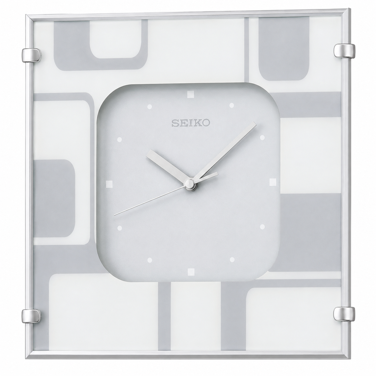 QXA475S Seiko Geometric Abstract Wall Clock