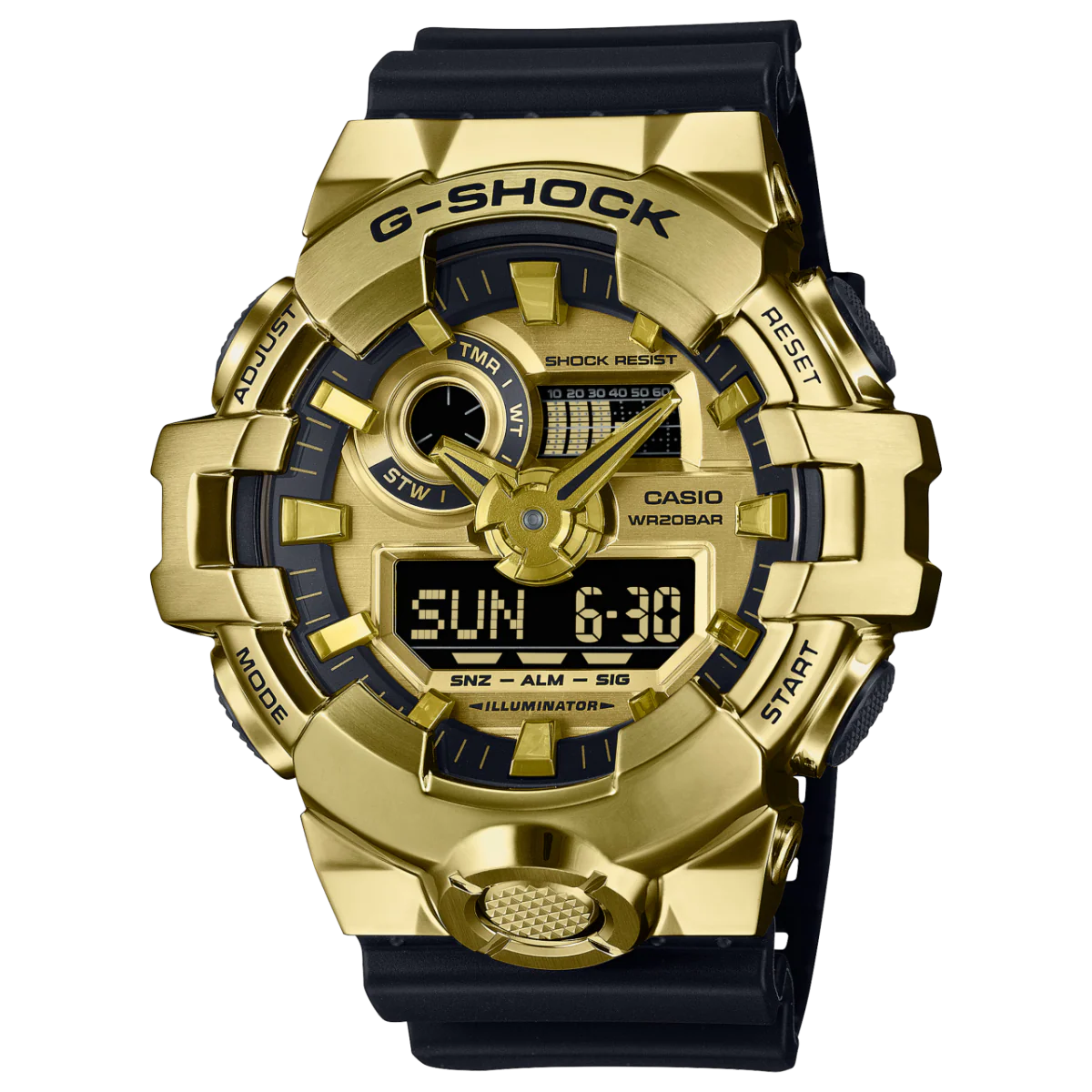 GM700G-9A Casio G-Shock – Gold-Tone Toughness Meets Timeless Style
