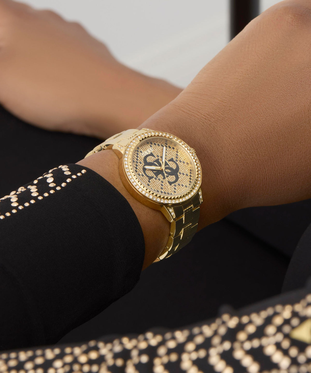 GUESS Ladies Silver Gold Analog Watch GW0944L2