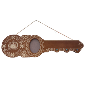 21st Island Design Key with Samoan Sila, Floral Patterns & Paua Shell Inlays