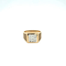 Load image into Gallery viewer, 9ct Gold Starburst Diamond Cluster Ring