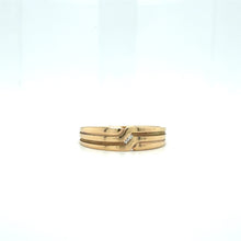 Load image into Gallery viewer, 9ct Gold Two-Diamond Contour Men's Band