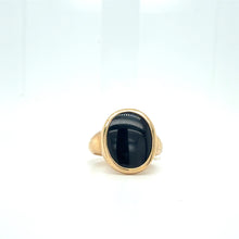 Load image into Gallery viewer, 9ct Gold Oval Black Onyx Ring