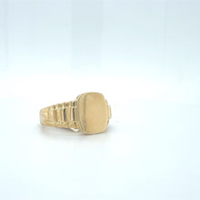 Load image into Gallery viewer, 9ct Yellow Gold Watch-Style Band Signet Ring
