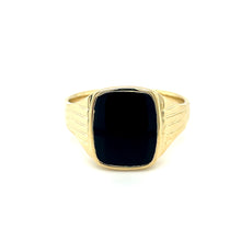 Load image into Gallery viewer, B30J66L Intricately Designed 9ct Gold Black Onyx Ring