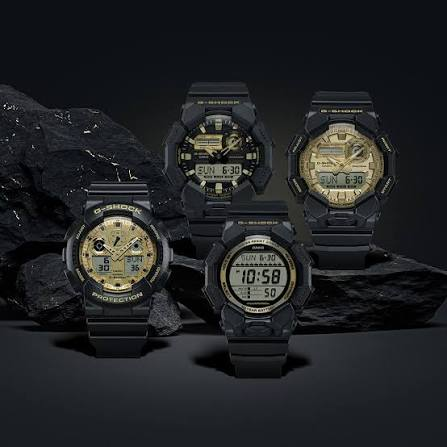 GD010GB-1A9 Casio G-Shock Digital Black/Gold, Black Resin 200M WR, 10 Year Battery
