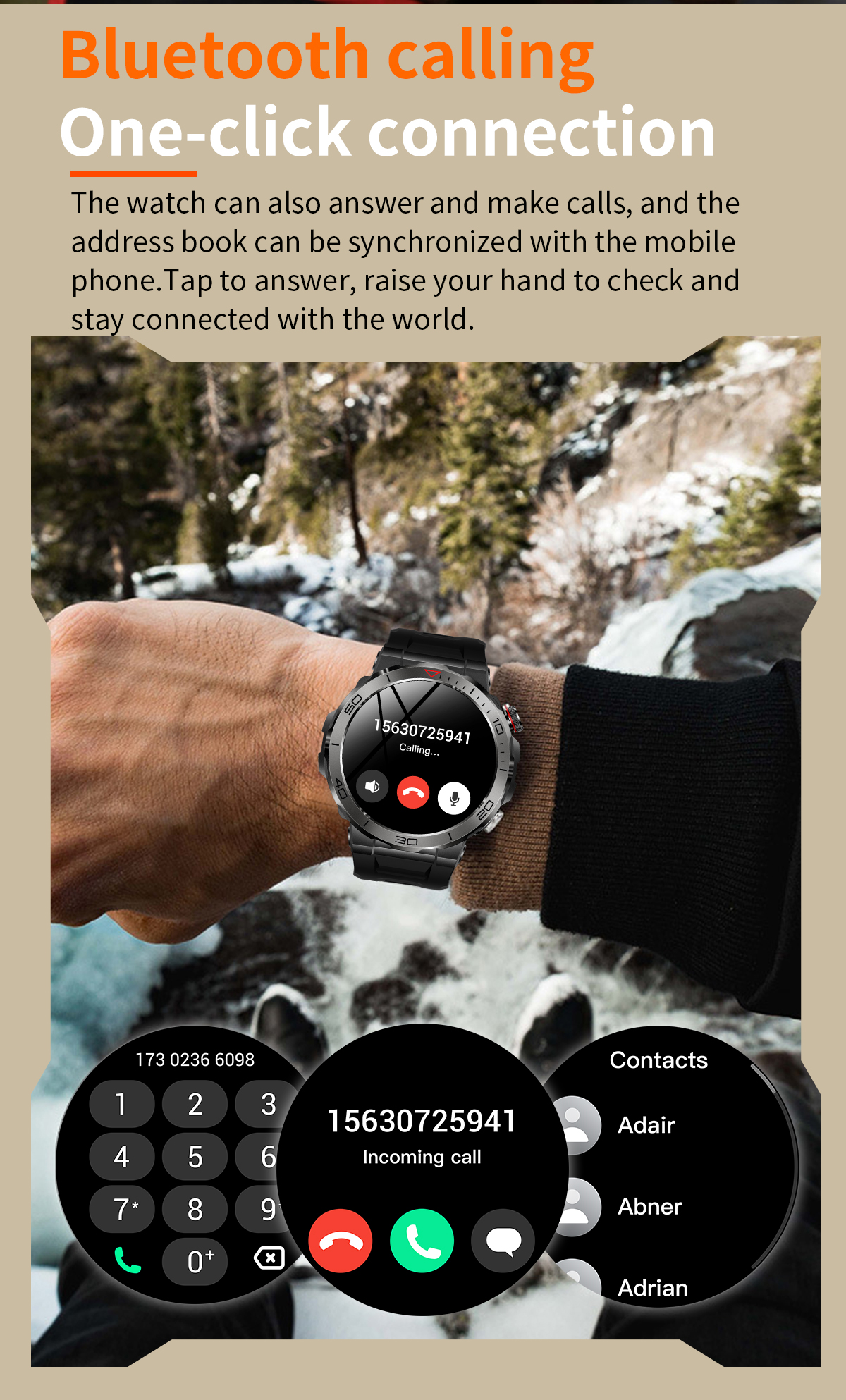 Broadway BMK68 Amoled Screen Outdoor Sport Smartwatch