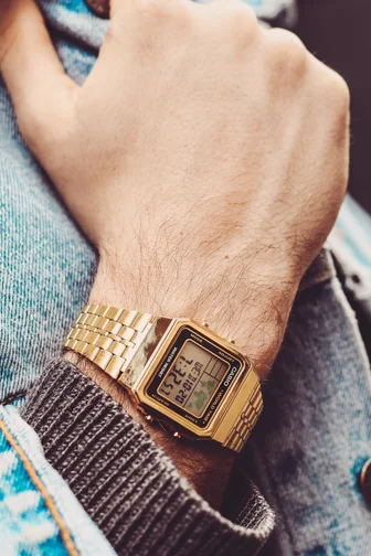 A500WGA-1D CASIO Vintage Digital Gold Watch