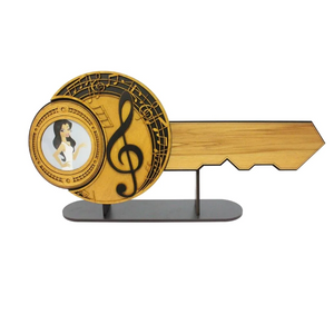 21ST TREBLE CLEF & CELEBRATION KEY WITH STAND (Engraving Option)
