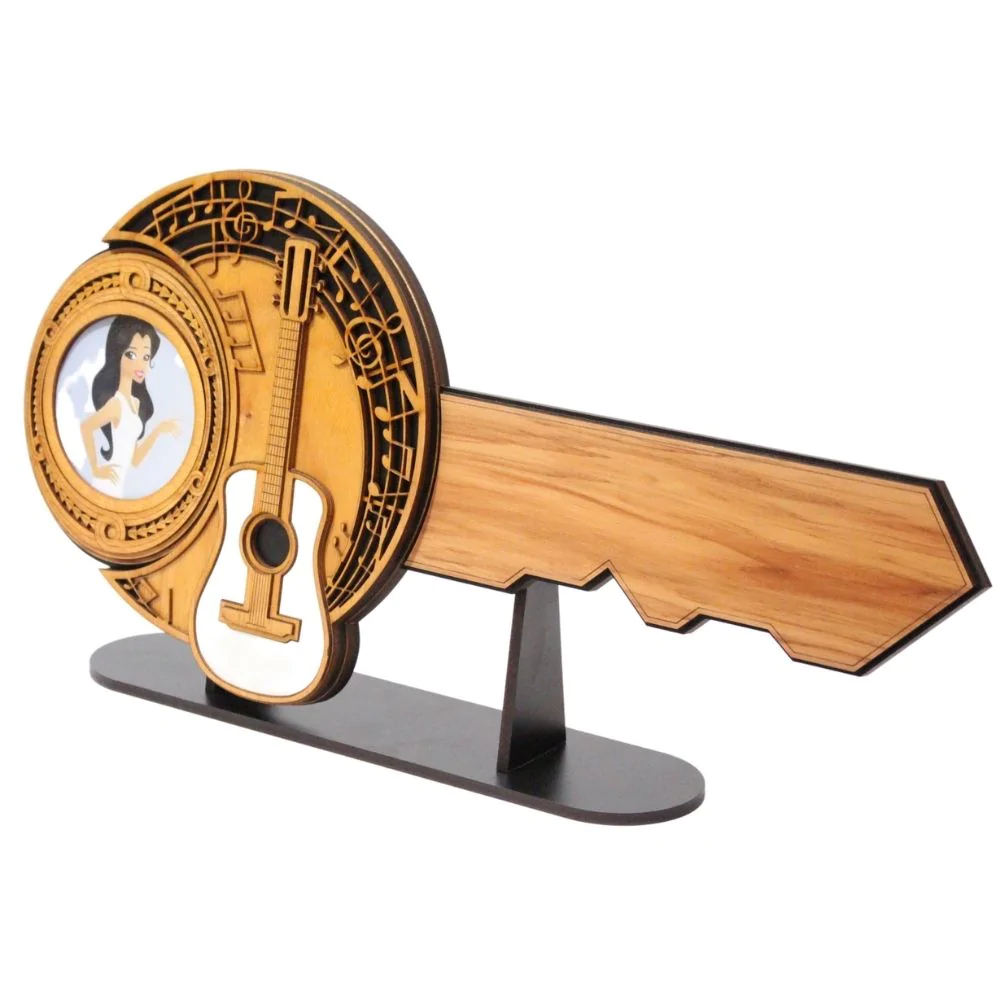 21ST GUITAR MUSIC & CELEBRATION KEY WITH STAND (Engraving Option)