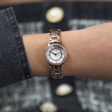 Load and play video in Gallery viewer, Guess GW0468L3 Ladies Melody Crystal Silver Dial Rose Gold Tone Watch