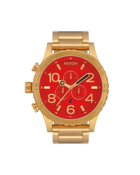 Nixon 51-30 Chrono - Gold / Red Dial