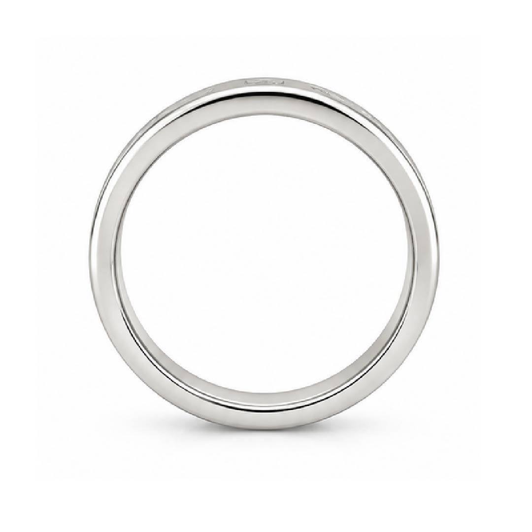 925 Sterling Silver Cubic Zirconia Flush Set Band Ring