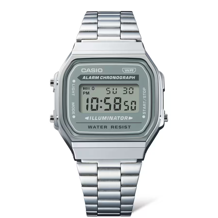 Casio Digital Vintage Urban Green Face Watch A168WA-3A