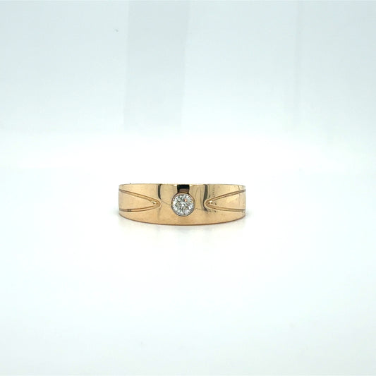 10ct Gold Diamond Accent Band