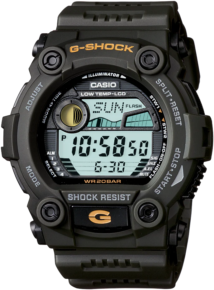 G7900-3D G-Shock Fishing Tide Graph Moon Data Watch