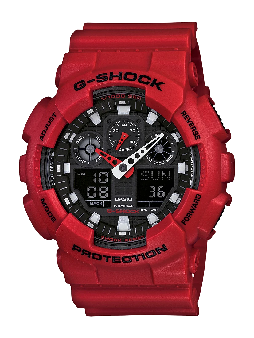 GA100B-4A G-Shock Dual Time Red