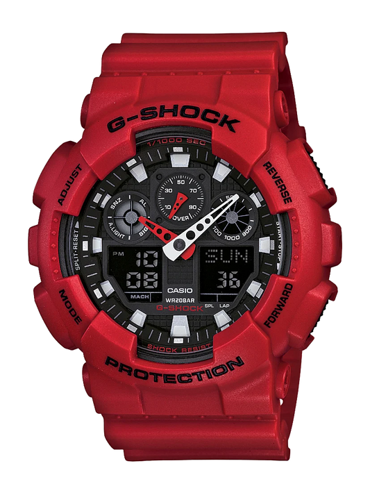 GA100B-4A G-Shock Dual Time Red