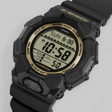 Load image into Gallery viewer, GD010GB-1A9 Casio G-Shock Digital Black/Gold, Black Resin 200M WR, 10 Year Battery
