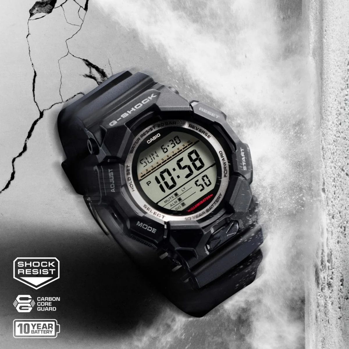 GD010-1D Black G-Shock Digital Watch