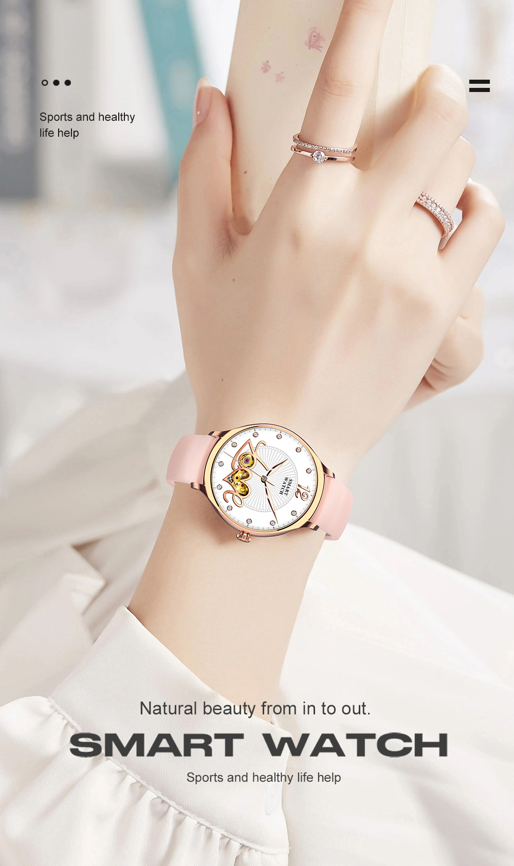 Broadway GT67 Rose Gold Ladies Smart Watch