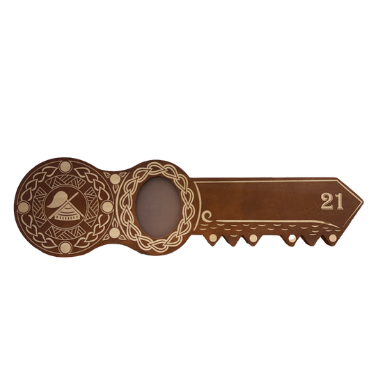 21st Island Design Key with Samoan Sila, Laser Engraved Patterns & Photo Frame