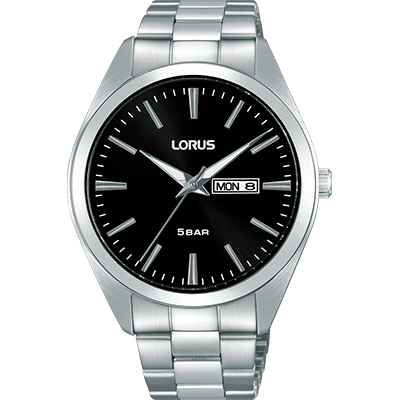RJ661AX-9 Lorus Men's Dress Quarts Watch Silver/ Black