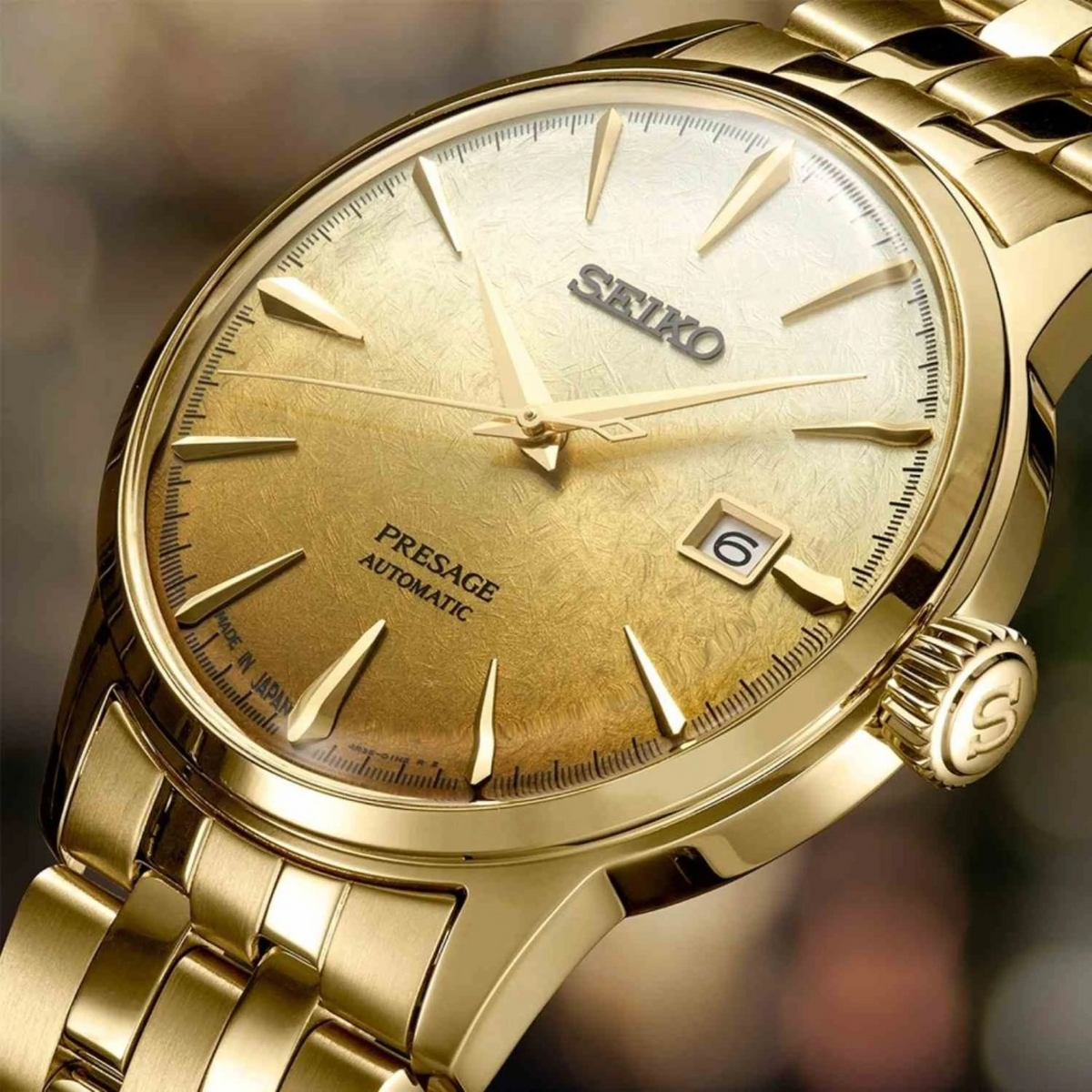 SRPK46J1 SEIKO Presage Cocktail Time Gold Watch
