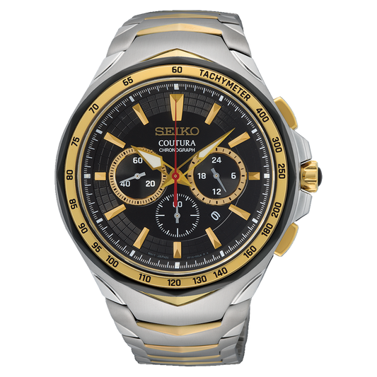 Seiko Coutura Quartz Chronograph Black Dial SRWZ26