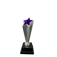 Load image into Gallery viewer, Trophy Euro Cup - Starlight 26cm Silver and Purple (Engraving Available)
