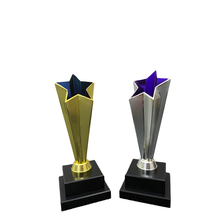 Load image into Gallery viewer, Trophy Euro Cup - Starlight 26cm Gold and Blue (Engraving Available)
