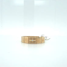 Load image into Gallery viewer, 9ct Gold Star Band Ring with Single Diamond Accent
