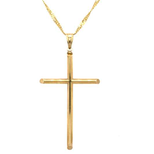 9ct Gold Sleek Minimalist Cross Pendant
