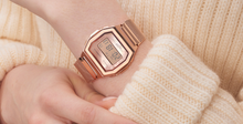 Load image into Gallery viewer, A1000MPG-9E Vintage Rose Gold Stainless Steel Mesh Band Watch

