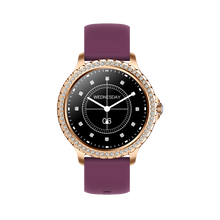 Load image into Gallery viewer, Broadway GI58 Gold Mesh With Maroon Strap Ladies Smartwatch Luxury
