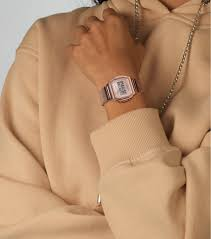 A1000MPG-9E Vintage Rose Gold Stainless Steel Mesh Band Watch