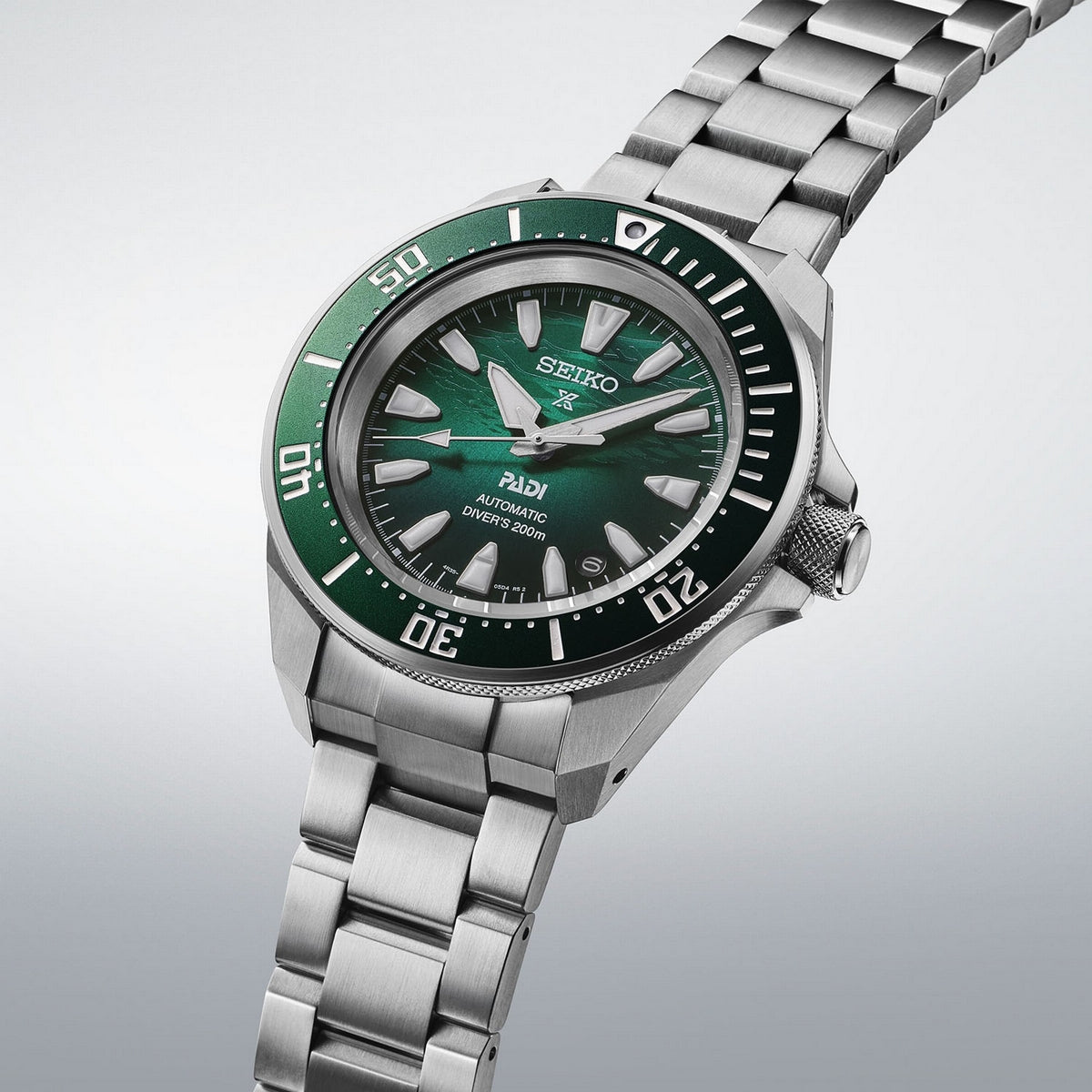 Seiko Prospex PADI 60th Anniversary 4R Automatic 200M WR Diver’s Watch In Underwater Green – SRPL53K1