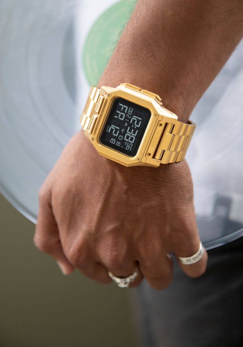 Nixon Regulus Stainless Steel Watch All Gold