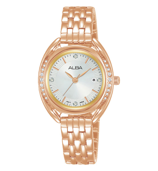 Alba AH7Y78X1 Fusion Women's Rose Gold Stainless Steel Dress Watch