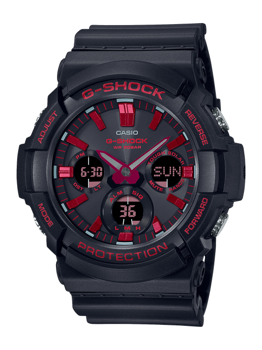 Red Ignite Series Black & Red Tough Solar GAS100BNR-1A