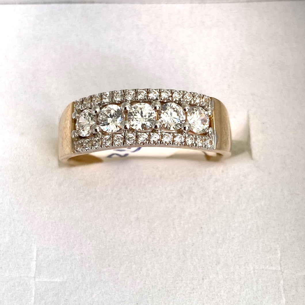 9ct. Gold CZ Multi Stone Ring