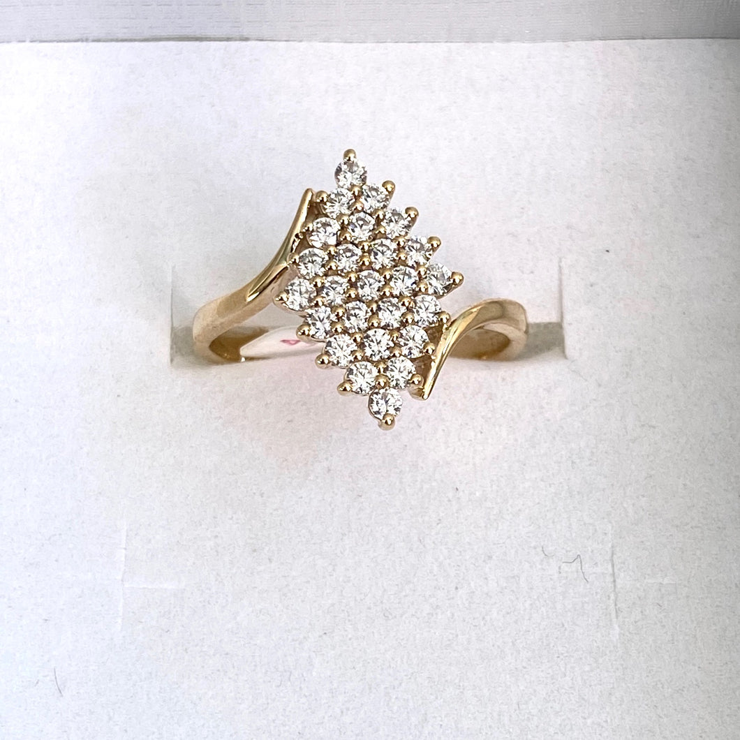 9ct. Gold CZ Stone Designer Ring