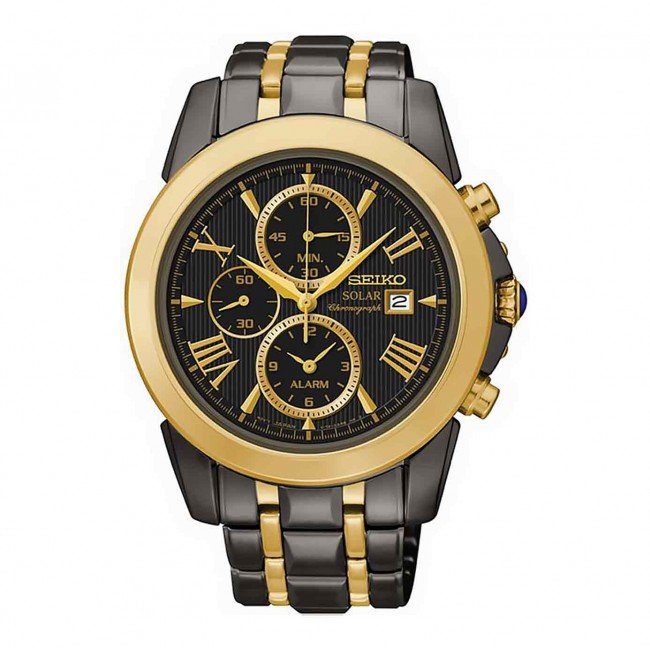 SSC218P SEIKO LE GRAND SPORT GOLD SOLAR CHRONOGRAPH WATCH