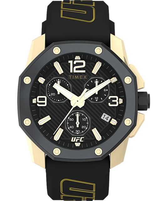 Timex x UFC Icon Chronograph Black Dial / Black Silicone TW2V58500